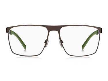 Premium Men Tommy Hilfiger Eyeglasses: TH 1861 - Matte Brown - SpecSMART Eye Clinic (Front View)